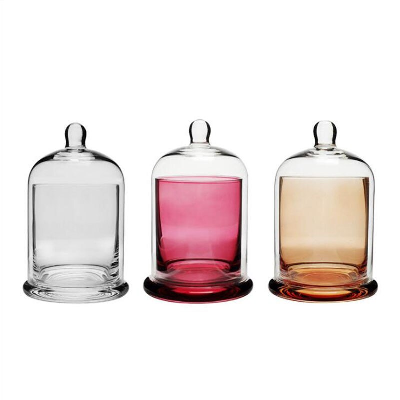 1PC Glass Jars for Candles Dome Cloche Bell Jar Scented Candle Making Kit Candle Vessels Bulk Empty Container 190ML/220ML. 