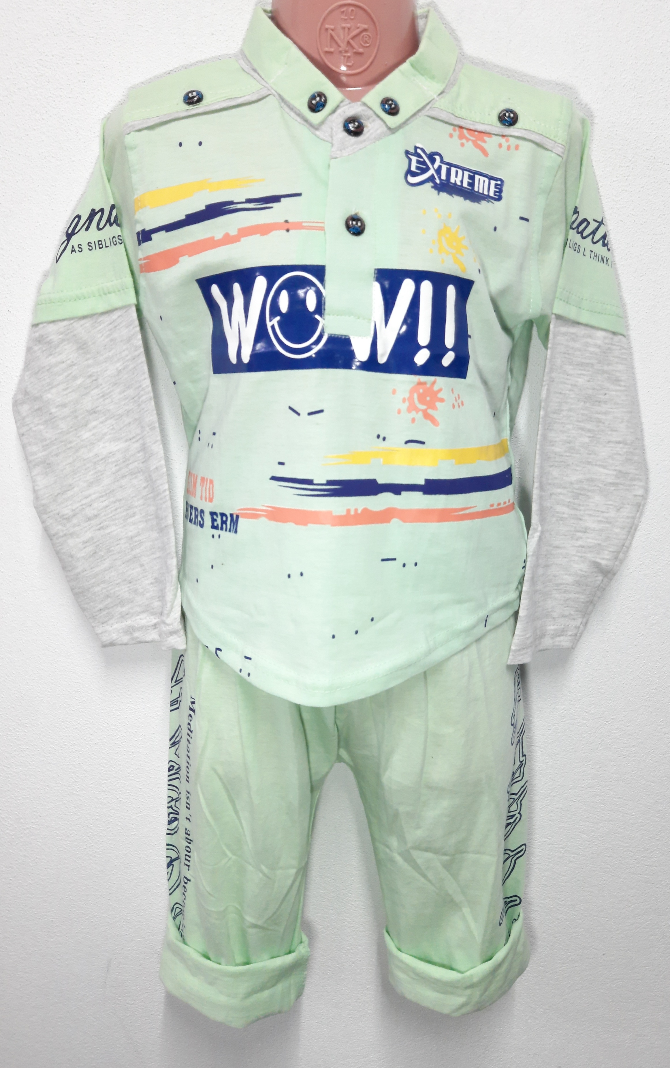 Boys full sleeve genji set winter collection for baby, twin hata gejni set. 