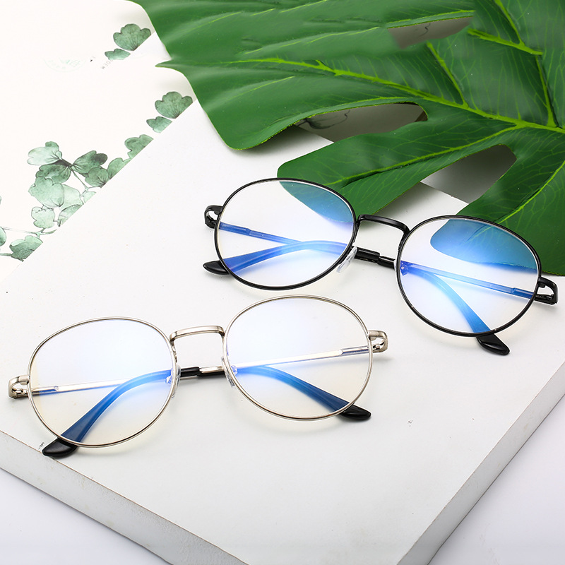 Finished myopia glasses 100 degrees-600 degrees literary retro round student glasses frame manufacturers wholesale