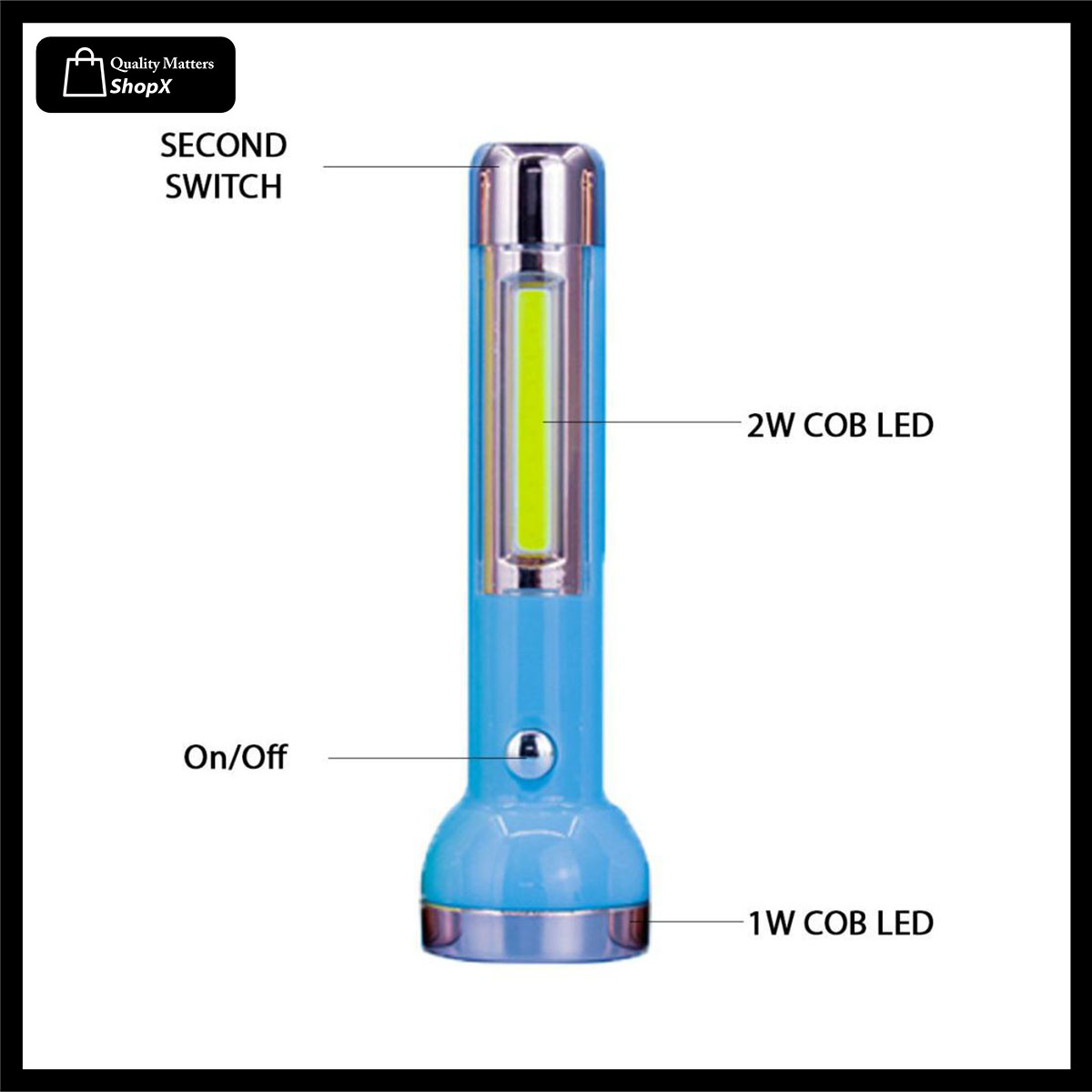 Jy Super  Jy-1703 High Power Bright Led Torch Light Rechargeable Flashlight Cob Light - Torch Light. 