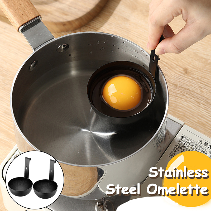 2Pcs Poached Egg Maker Egg Poaching Pan Nonstick Egg Poachin Boiled Holder Egg Steamer Rack Egg Cooker Kitchen Supplies Demoo. 