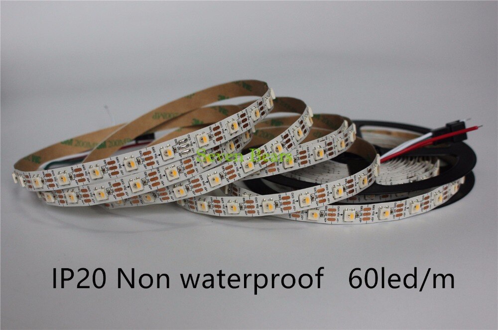 SK6812 RGBW (similar ws2812b) 4 in 1 1m/4m/5m 30/60/144 leds/pixels/m individual addres led strip wwa ww nw IP30/65/67 DC5V-SK6812 RGBNW-1m 30 IP20-White PCB-. 