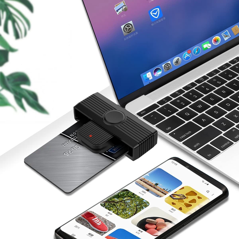 Smart Card Reader Smart Card/SIM/ID/CAC Card Smart Card Reader Adapter For Android Phones PC Computer. 