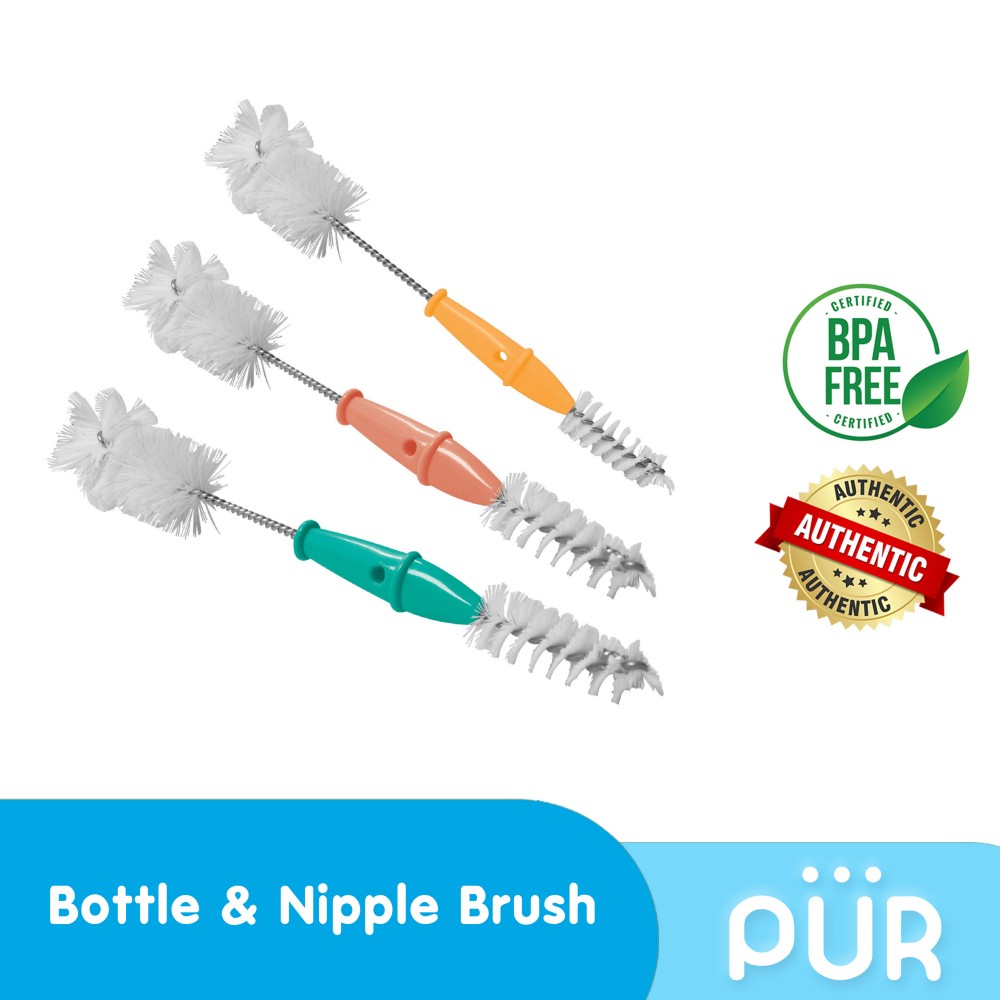 2 in 1 Bottle & Nipple Brush - (6106) 1pc