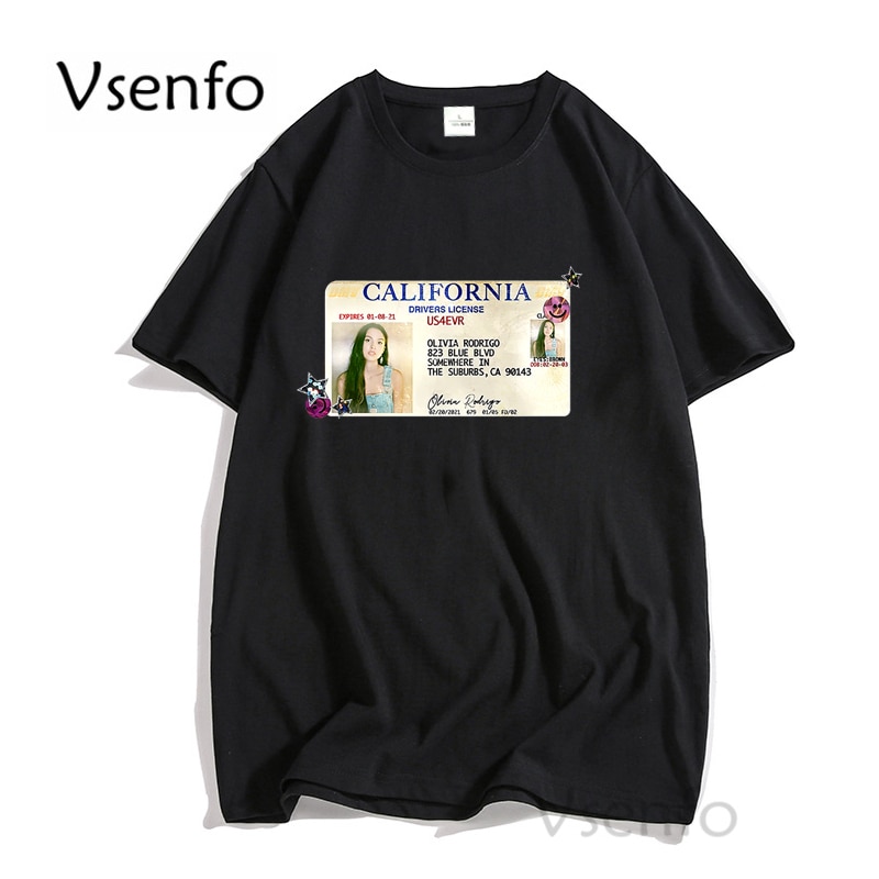 Olivia Rodrigo Merch T Shirt Men Summer Driver License Olvera Male Print Tshirt Unisex Cotton Short Sleeve Streetwear Clothes
