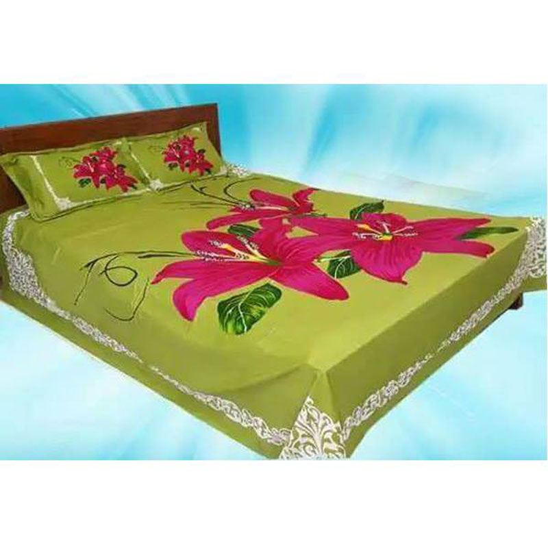Digital Home Tex Cotton Fabric 8.5 Feet By 7.5 Feet Dabol Size Bedsheet With Two Matching Pillow Covers ??????? ??? ?????? ??? ????????? ???? ?????? ??? ?????? ??? ??? ????? ??????? ???? ?? ????