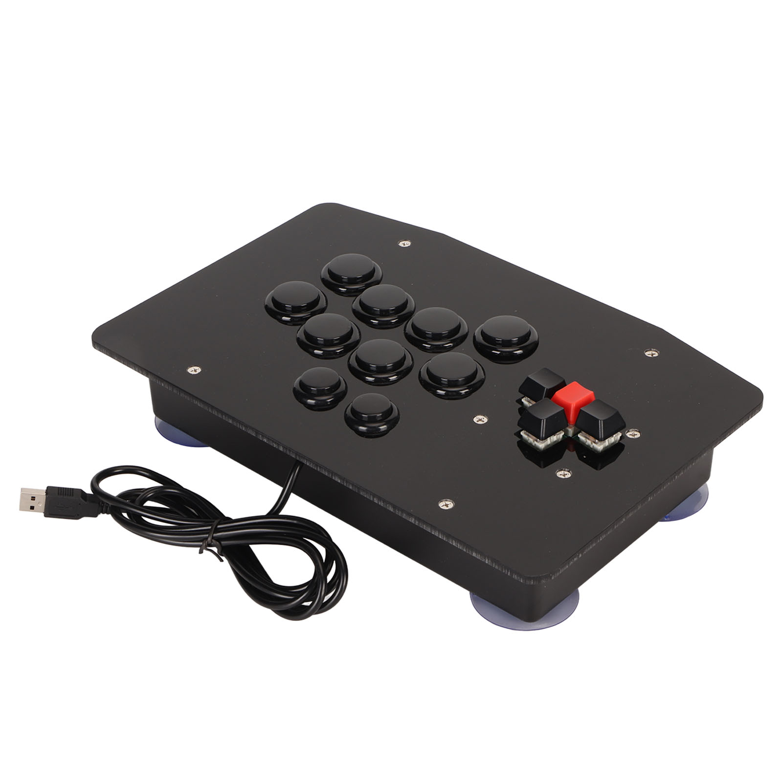 Arcade Game Fighting Joystick Precise Control USB 2.0 Interface DIY Arcade Joystick for PC Emulators for Sanwa OBSF 24 30