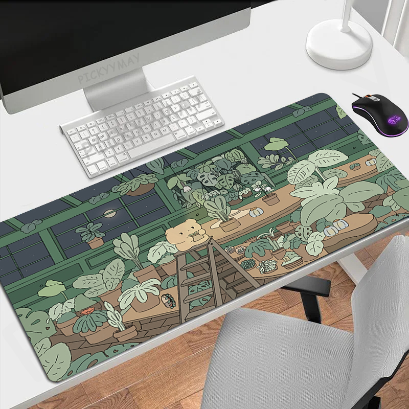 Yellow Baby Duck Mouse Pads Gaming Mousepad Kawaii Gamer Mouse Mat Keyboard Mats Desk Pad Mousepads XXL 90x40cm For Computer. 