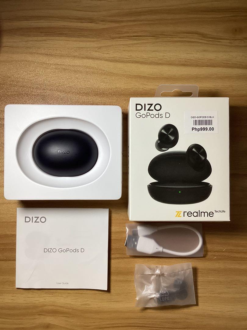 DIZO GoPods D(by realme Techlife) True Wireless in Earbuds with Enviornment Noise Cancellation - Black. 