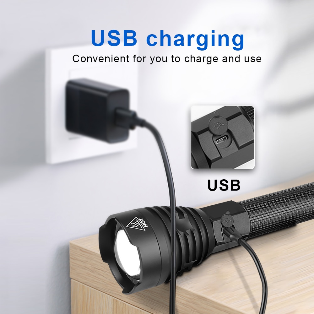 Super XHP90.3 powerful led flashlight 18650 Rechargeable tactical flashlight xhp90 usb flash light torch cree xhp70 led lantern. 