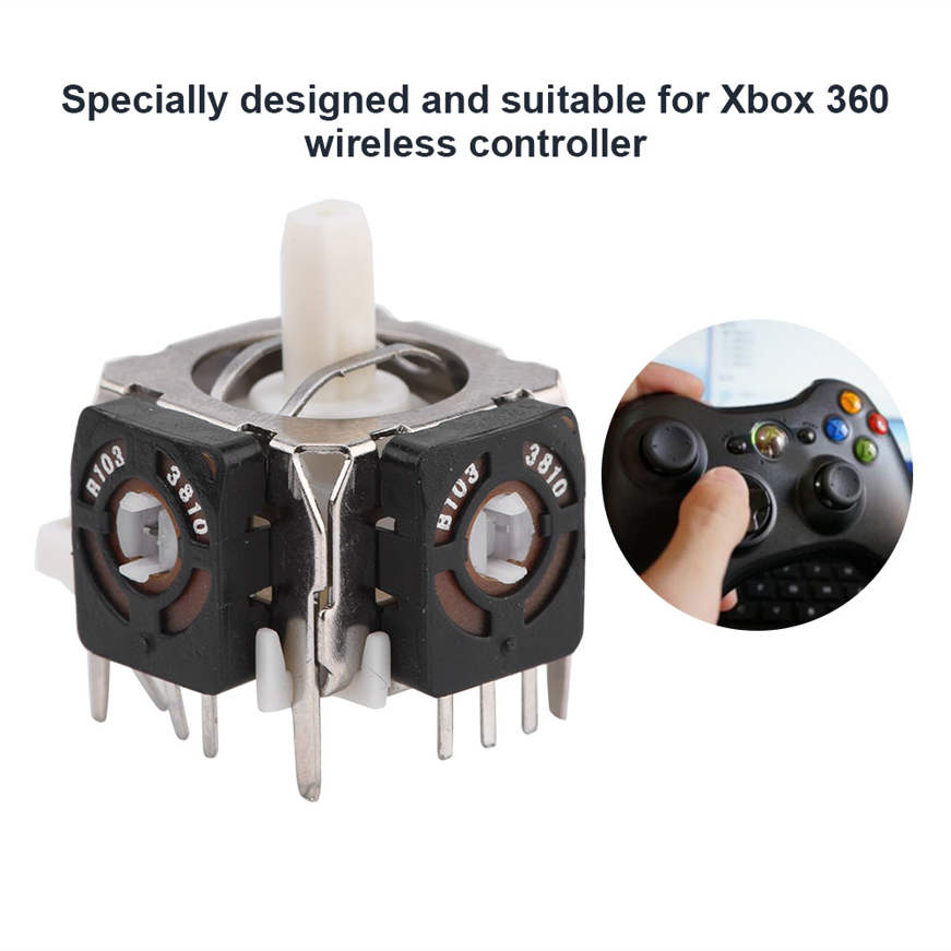 Analog stick Replacement 5 Pcs Stick 3D Joystick for Xbox 360 Wireless Controller. 