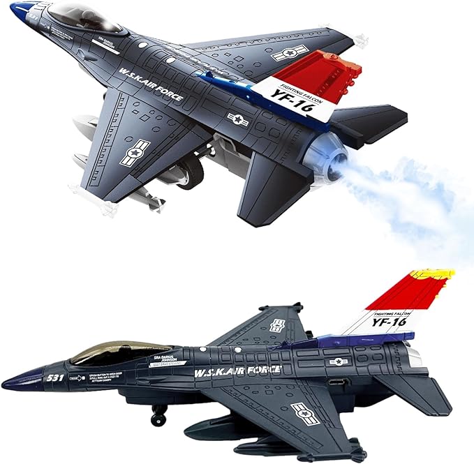 Fighter Jet Toy F-16 Toy Jets for Kids Military Plane Army Air