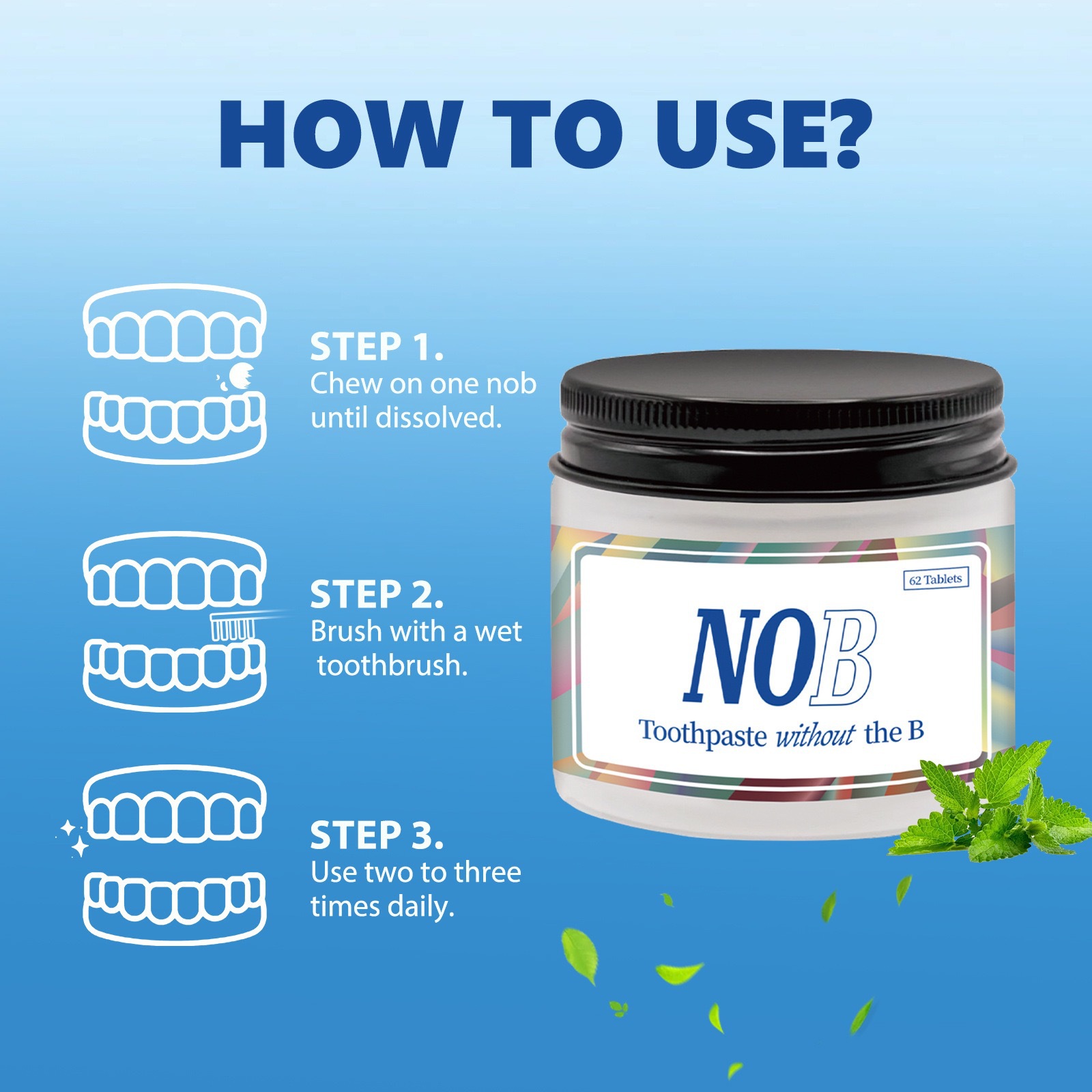 Toothpaste Tablets NOBS toothpaste tablets cross-border TK Amazon Teeth Whitening Cleaning Tablets. 