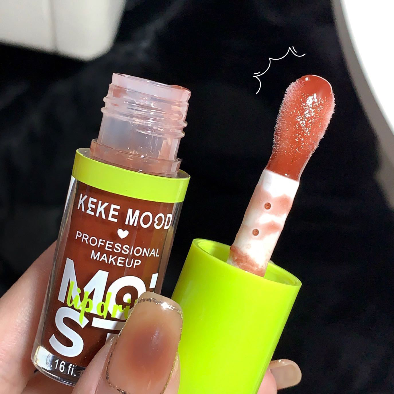 kekemood Moisturizing Lip Oil Plumping Lip Gloss Makeup Plump Lip Glow Oil Tinted Lip Plumper