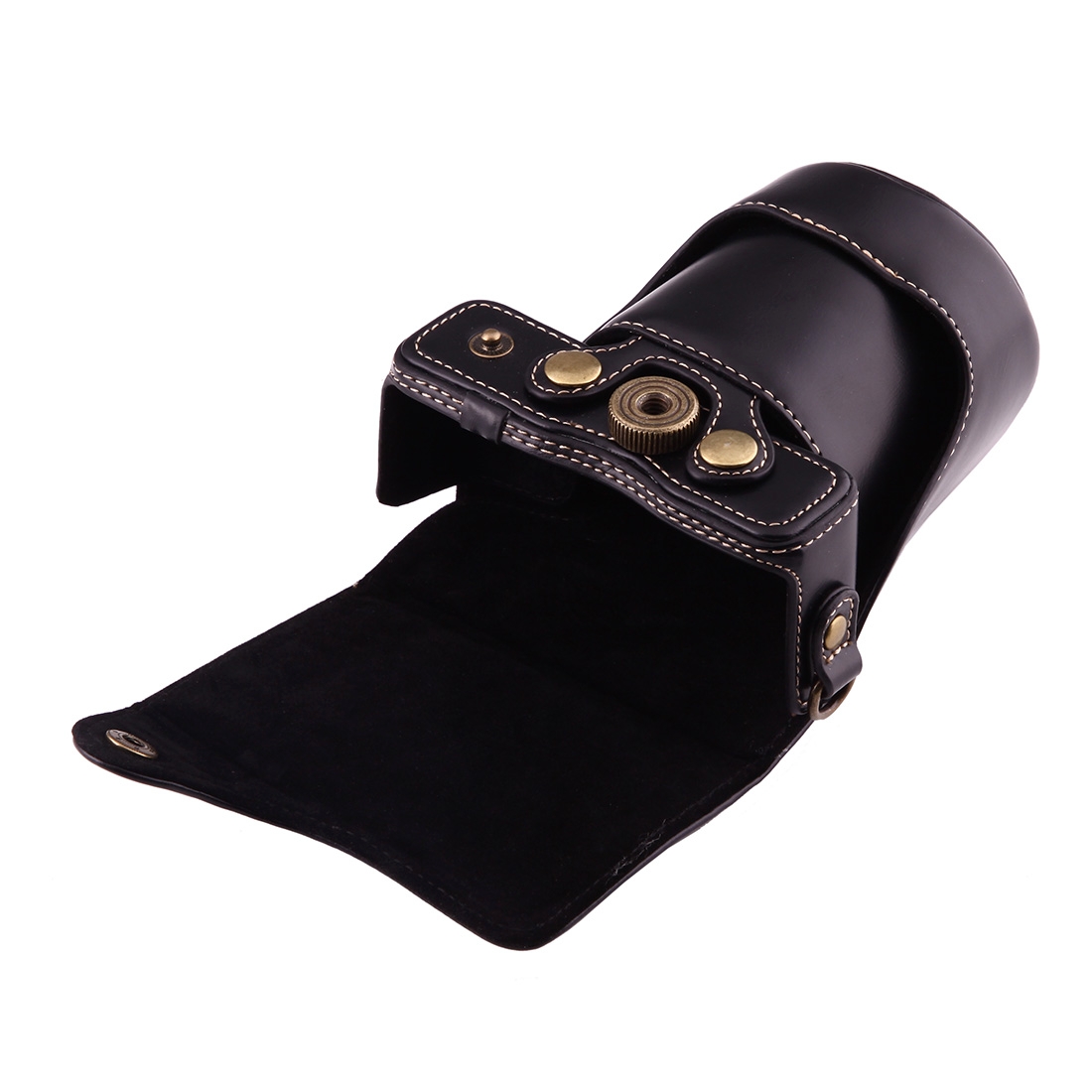Full Body Camera PU Leather Case Bag with Strap for Canon EOS M10. 