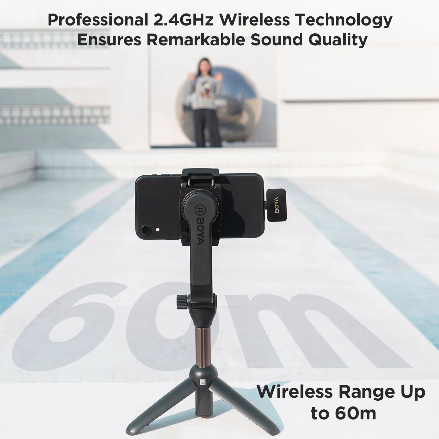 BOYA BY-M1V Wireless Lavalier Microphone System For iPhone Android Smartphone Camera Type C Lightning mic Video Recording Live. 