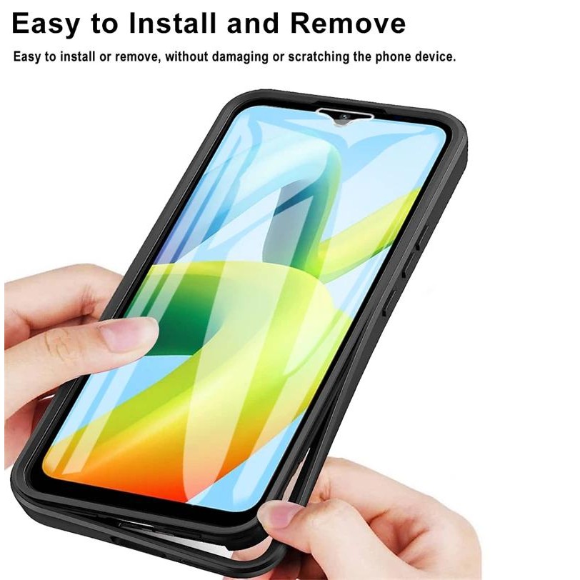 For Xiaomi Redmi A1 A2 Redmi A2 A 1 RedmiA1 1A 6.52 Transparent Protector Case With Mobile Phone Film Cover Double Protect Shield Full Cover Casing HP. 
