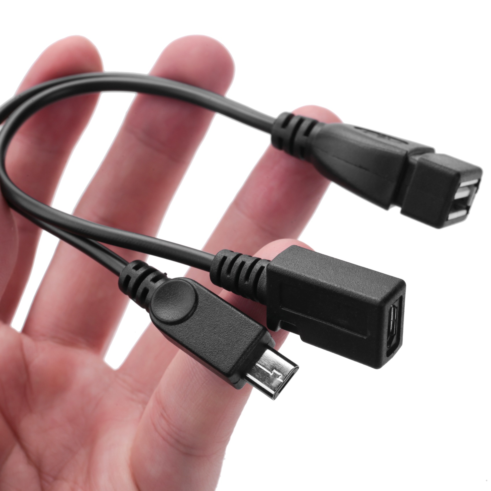 4-Pack Mini OTG Cable Adapter,2-In-1 Powered Micro-USB to USB Adapter(OTG Cable + Power Cable) for Streaming Sticks Etc. 