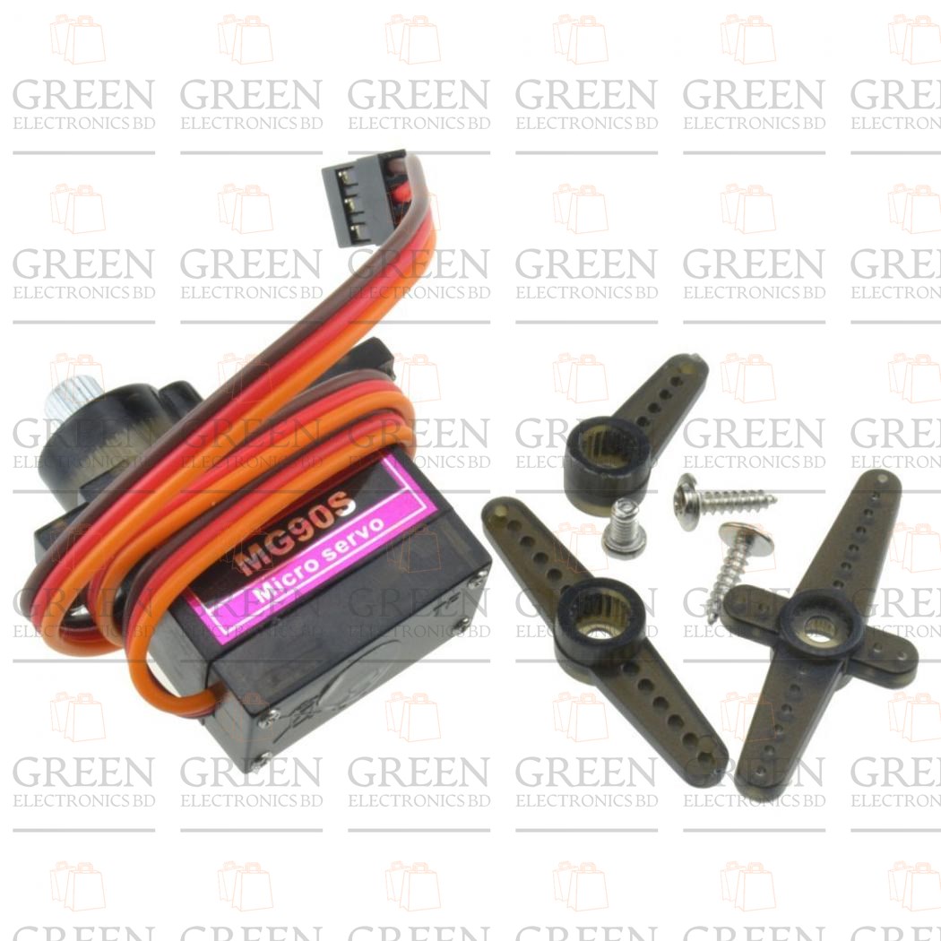 Meta Gear Servo Meter MG 90s Tower Pro MG90S DC 4.8v 6v Metal Gear Servo Motor 180° Degree Rotation Standard Quality SG 90 For Electronics Project Arduino DIY. 