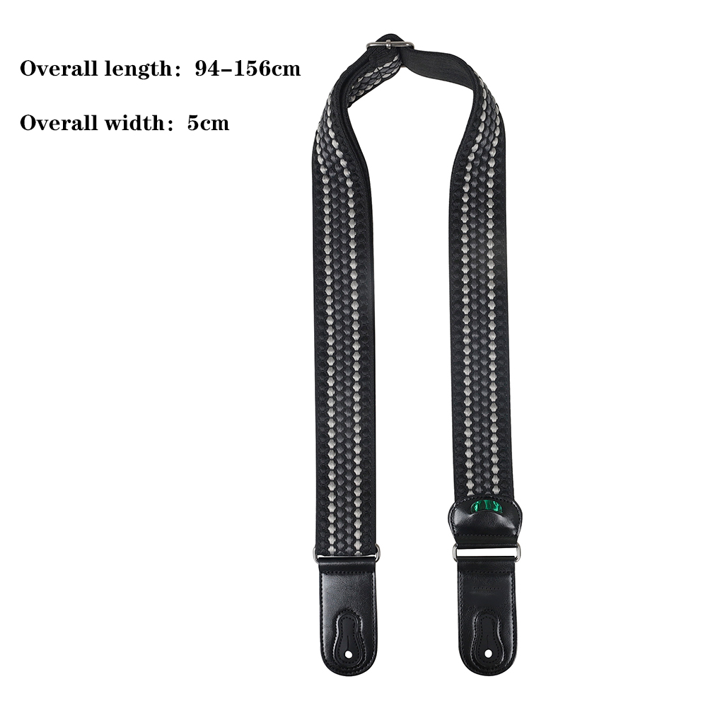 Acoustic Electric Guitar Bass Straps Embroidery Patterns Guitar Strap Adjustable Length From 94 To 156CM For String Instruments. 
