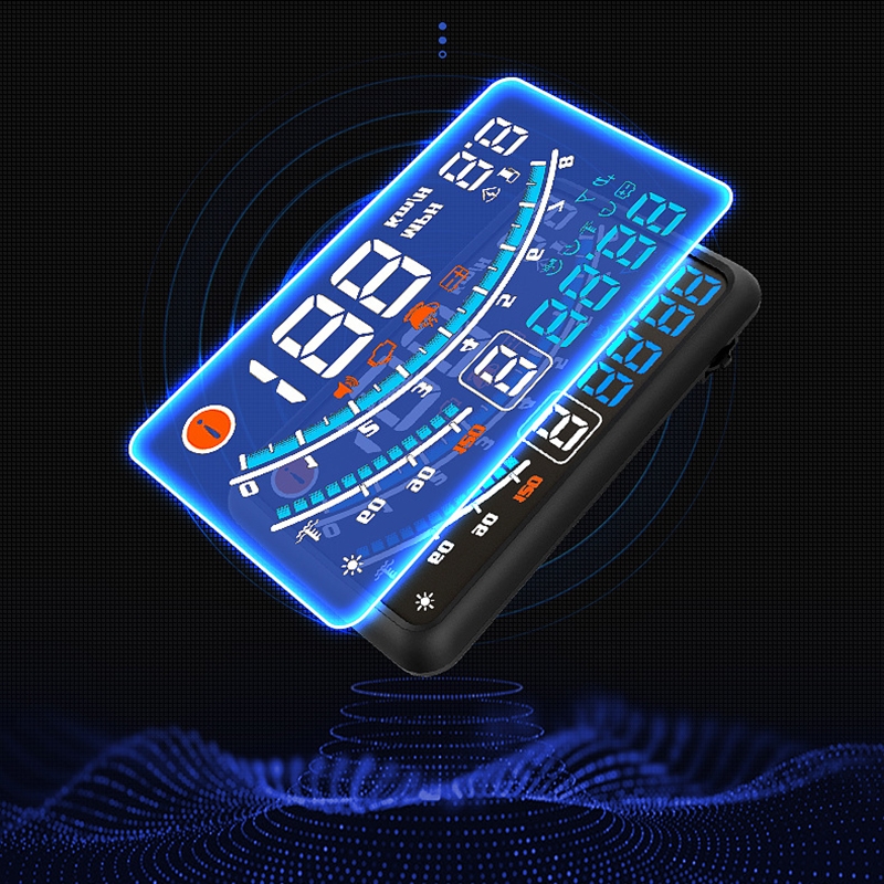 (New)4E Car 5.5 inch OBD HUD Head-up Display Support Speed Alarm / Shift Reminder / Time Display. 