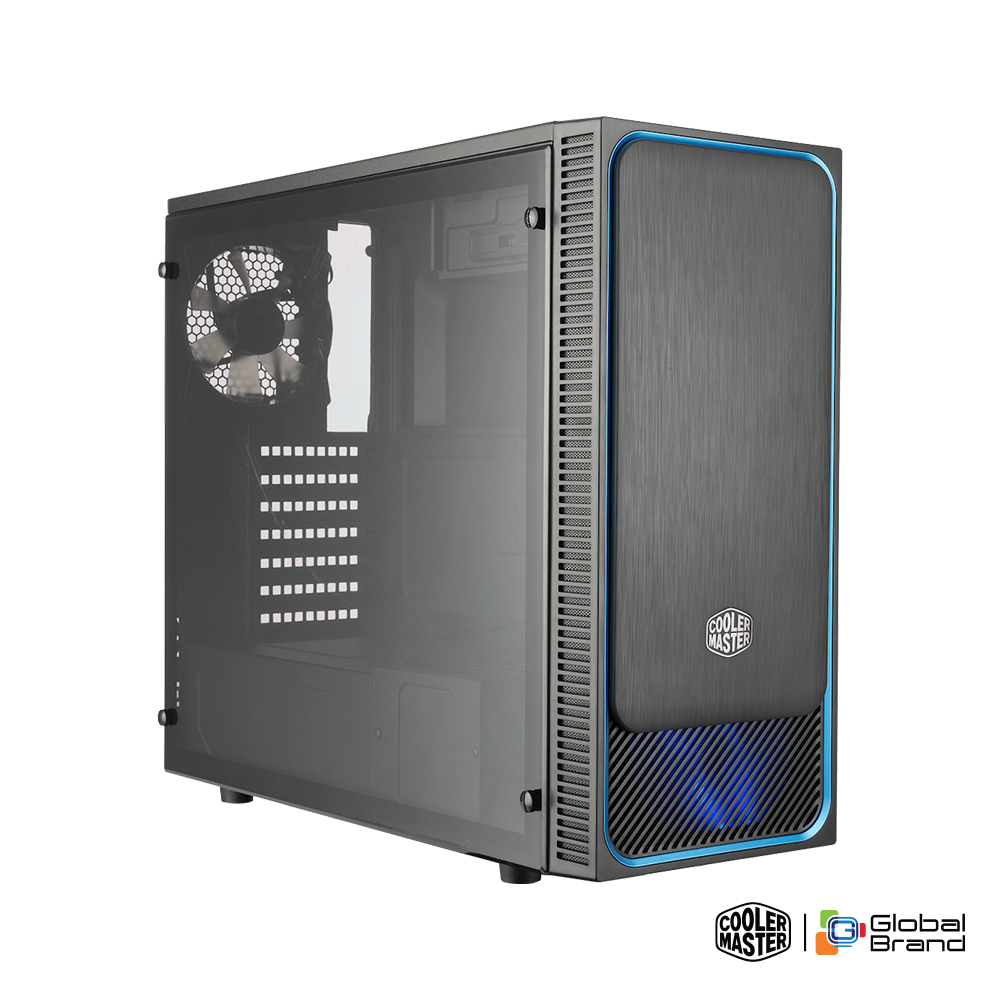 [Clearance Sale] Cooler Master MasterBox E500L (Side Window Panel Version) MCB-E500L-KA5N-S00 Blue Mid Tower Gaming Casing