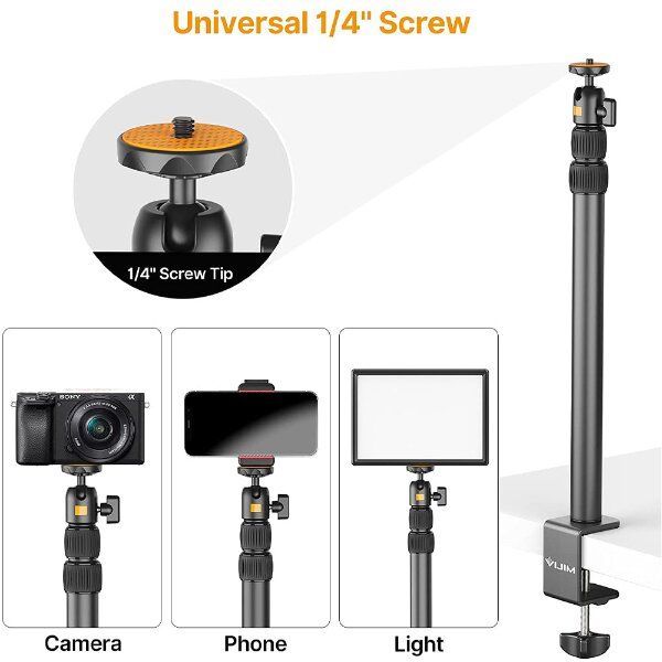 Ulanzi VIJIM-LS02 Camera Desk Mount Stand With Auxiliary Holding Arm. 