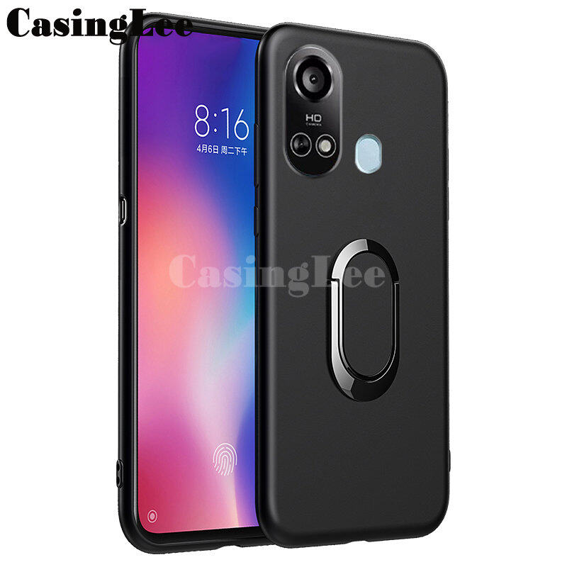 For itel A49 Play / A58 Lite Case Soft matte full Protector Shockproof Car Magnetic Holder Ring Phone Cover Casing hp itel A58 Lite / A49 Play Phone cases. 