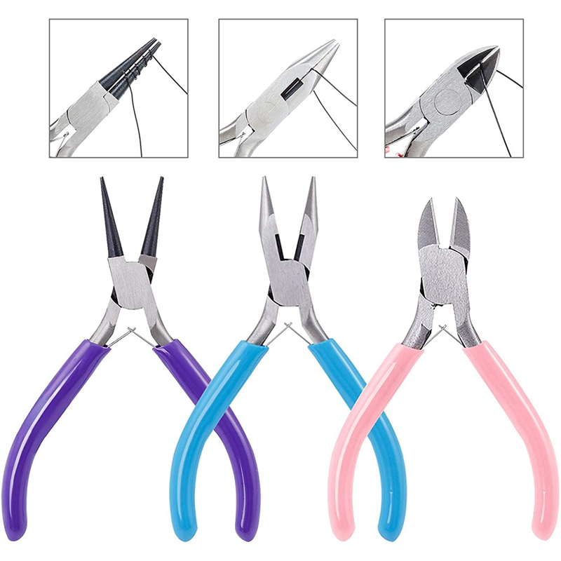 ZOROOM Jewelry Pliers Set, Pack Jewelry Making Tools Kit Round
