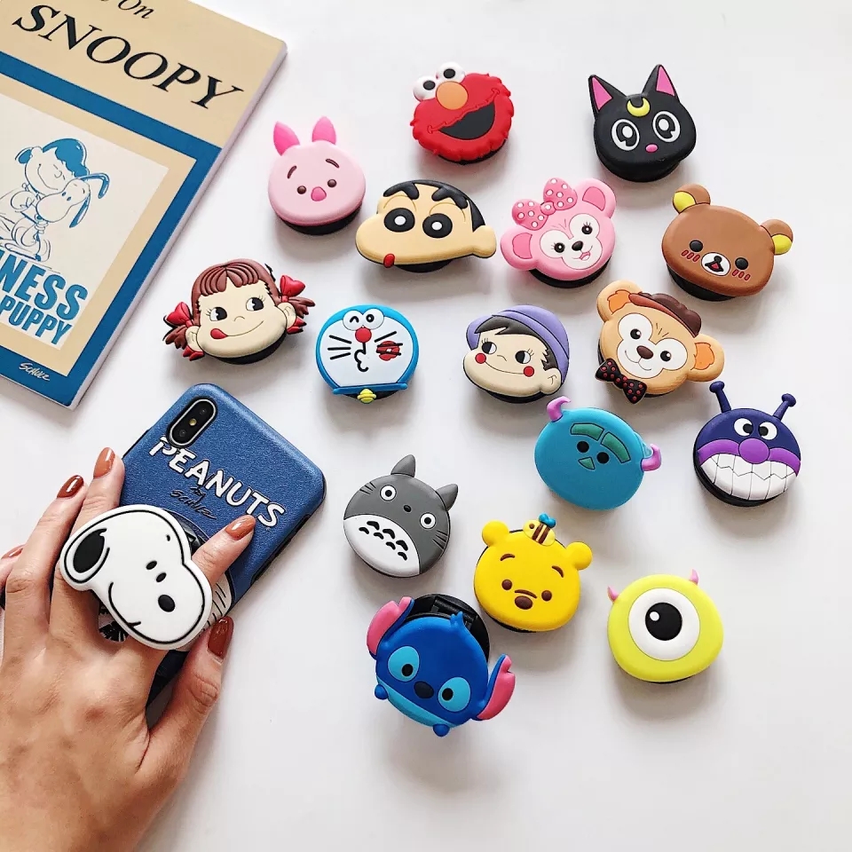 3D Cartoon Air Bag Cell Phone Bracket Pop Up Socket For Mobile Back Holder. 