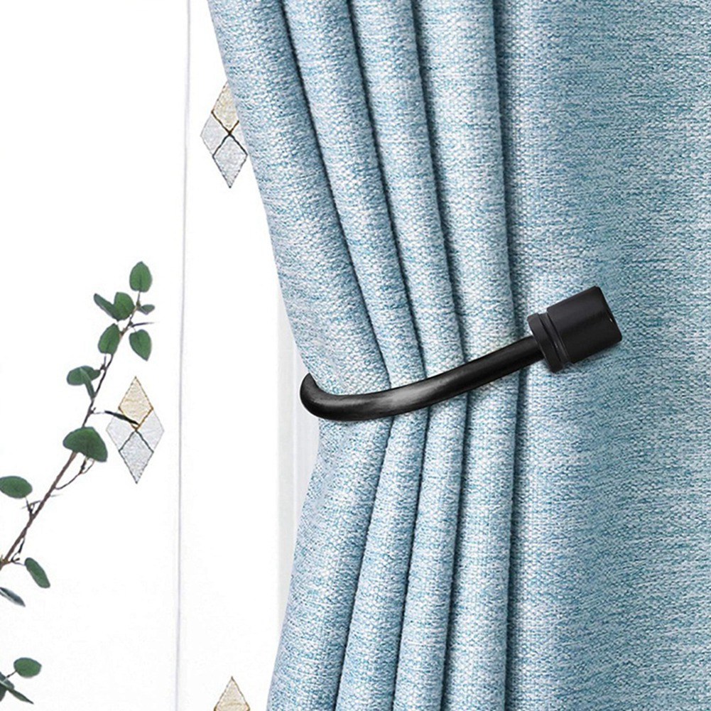4X Curtain Holdback, Wall Mounted Curtain Tieback Hooks, Metal Decorative Window Drapery Holder Curtain Hook. 