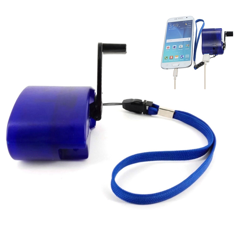 USB Emergency Hand Cranking Dynamo for Universal charger Travel Charger Gadgets. 