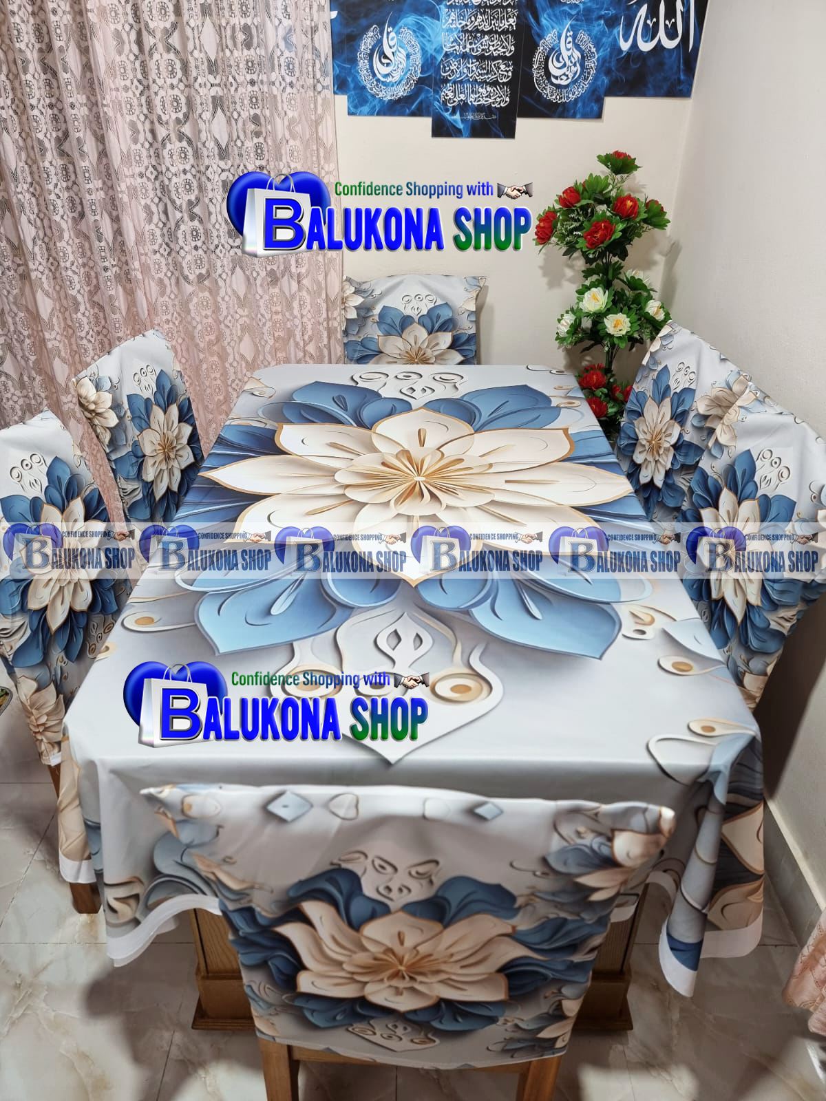 Sarung Kursi Dining Chair Cover Shopee Digital 3D Print Dining