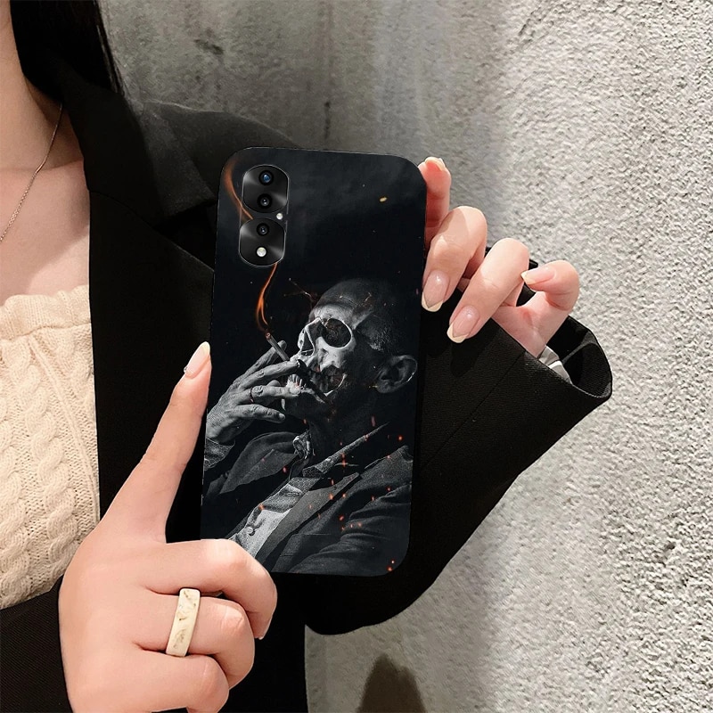rim Reaper Skull Skeleton Phone Case for Huawei Honor X9 X8 X7 X6 70 50 10X 20 9 8 Lite 8A 8S 8X 9X 9A 9S 7C 10i View 10. 