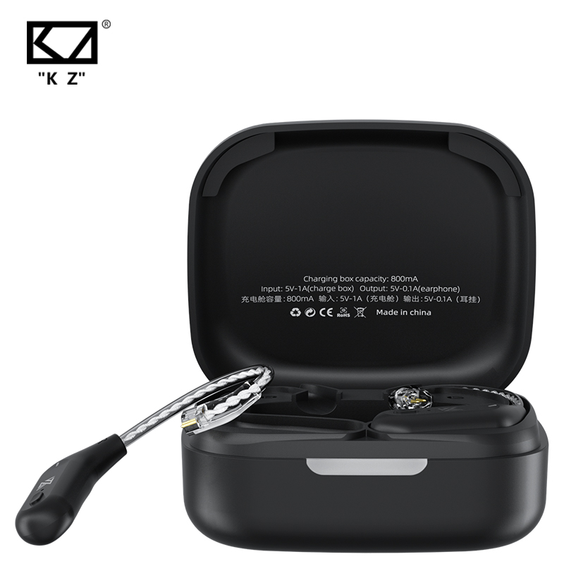 KZ AZ09 HD Bluetooth Module Wireless Upgrade Cable Bluetooth 5.2 HIFI Wireless Ear Hook C B PIN Connector With Charging Case. 