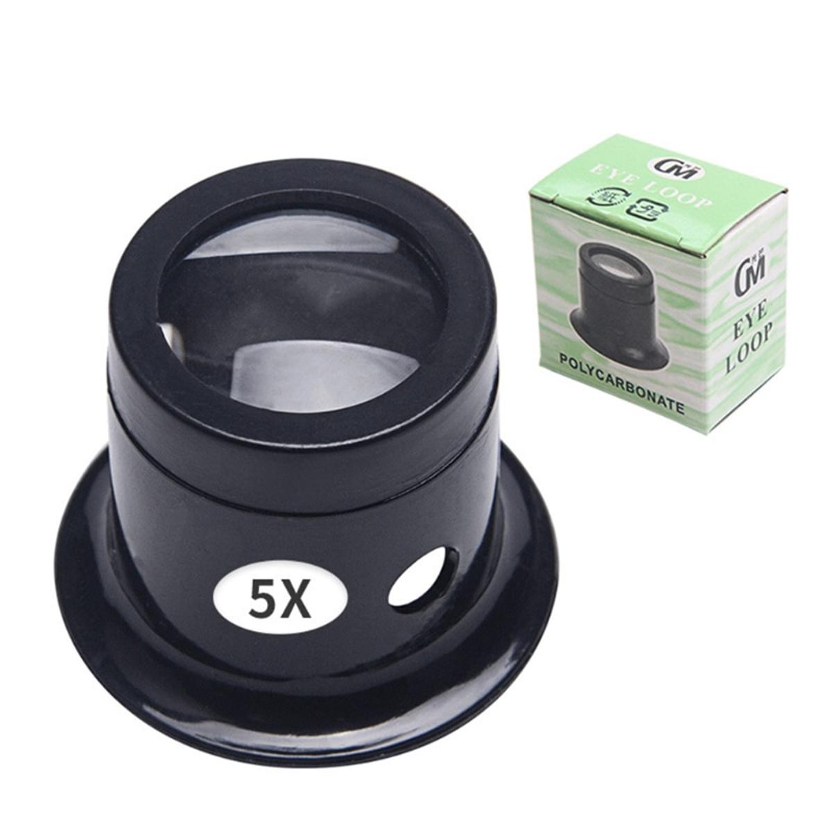 3X 5X 10X15X 20X Jewelers Eye Loupe Loop Magnifier Monocular Magnifying Glass for Watchmakers