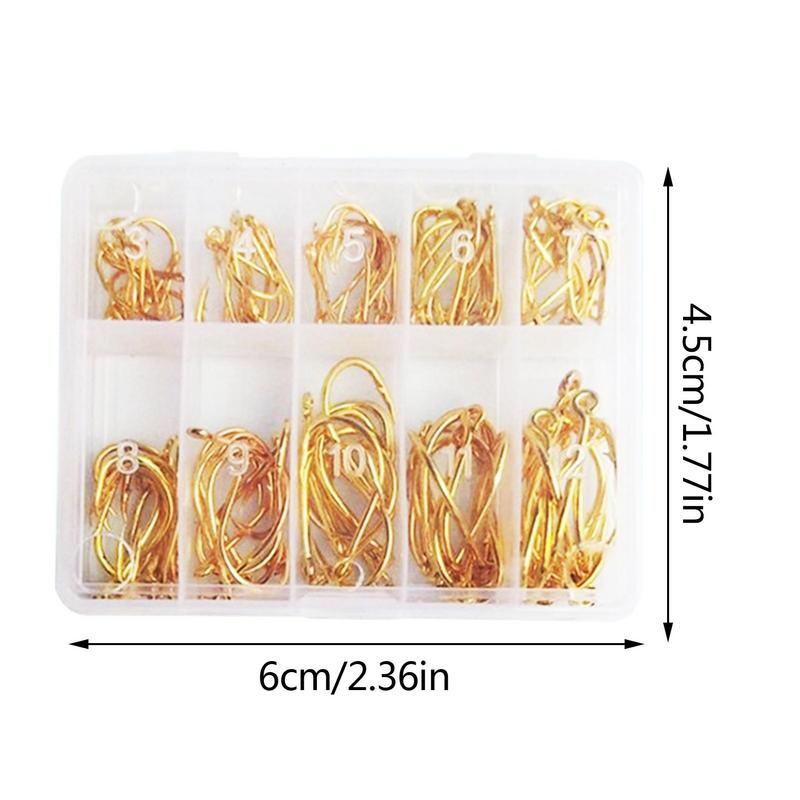 Saltwater Fish Hook Set 100pcs High Carbon Steel Catfish Hooks Snorting Hooks For Grass Carp Bullhead Fish Carassius And Big. 