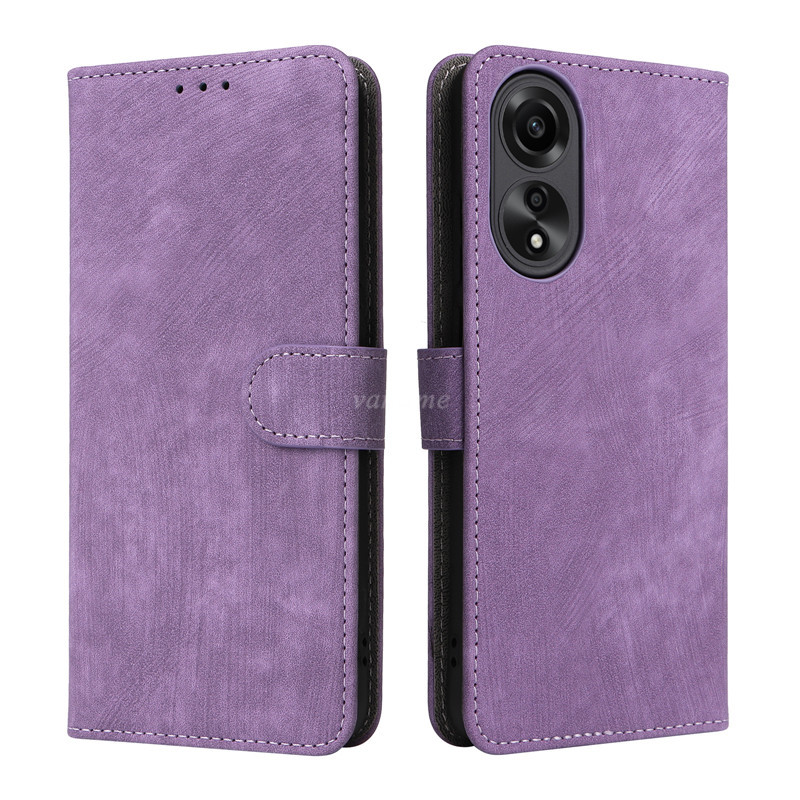 Vantime for OPPO A18 A38 A58 A78 4G 5G Multi-functional PU Leather Phone Case Wallet RFID Blocking Cover. 