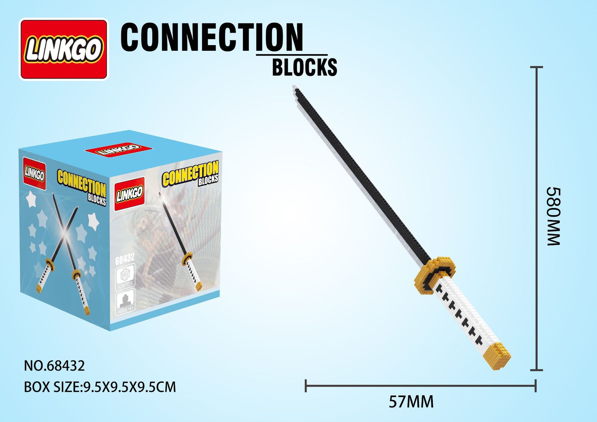 Lego blocks Japanese anime One Piece Sauron Katana building blocks
