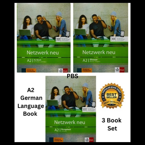 Netzwerk neu A2 German Language ( Kursbuch + Ubungsbuch + Glossar ) 3 Book Set (Color Print). 