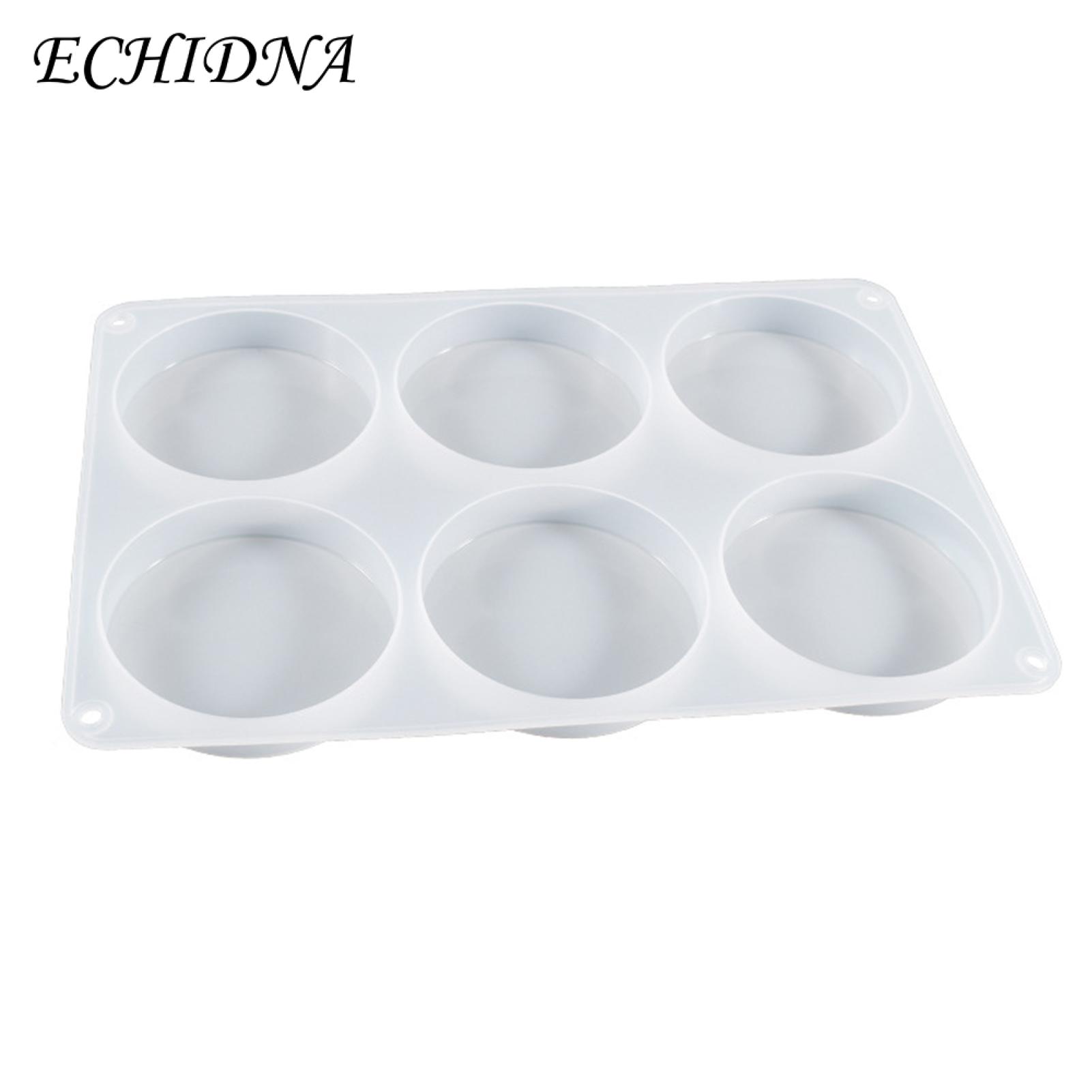 Creative Epoxy Resin Project Mold Large Round Silicone Resin Mold for Coasters Diy Crafts 6 Cavities Epoxy Casting Mold for Wood Inlays Baking High Quality Mold for Creative Projects for Epoxy