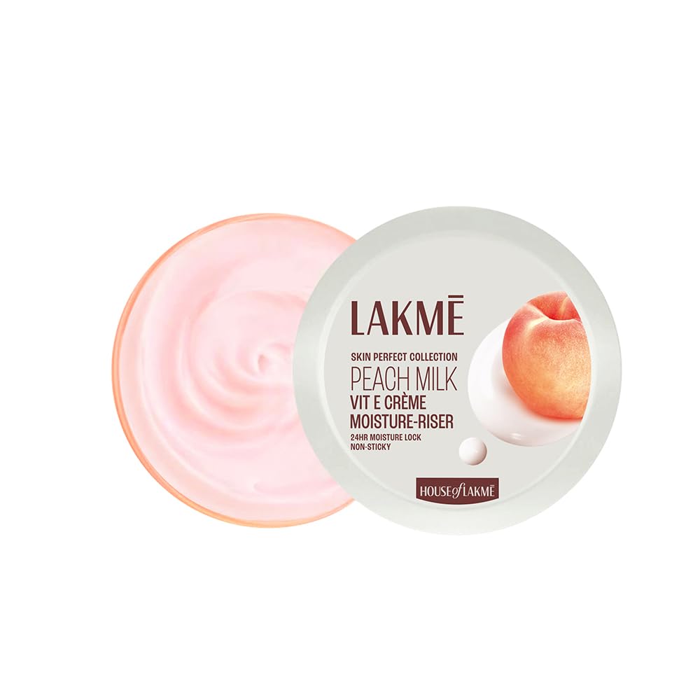Lakme Skin Perfect Collection Peach Milk Vitamin E Cream Moisturiser 50g. 