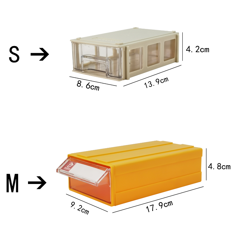WBBOOMING Hardware Tool Storage Organizer Pen Small Part Storage Drawer Plastic Office Sundry Plastic Modular Component Box. 