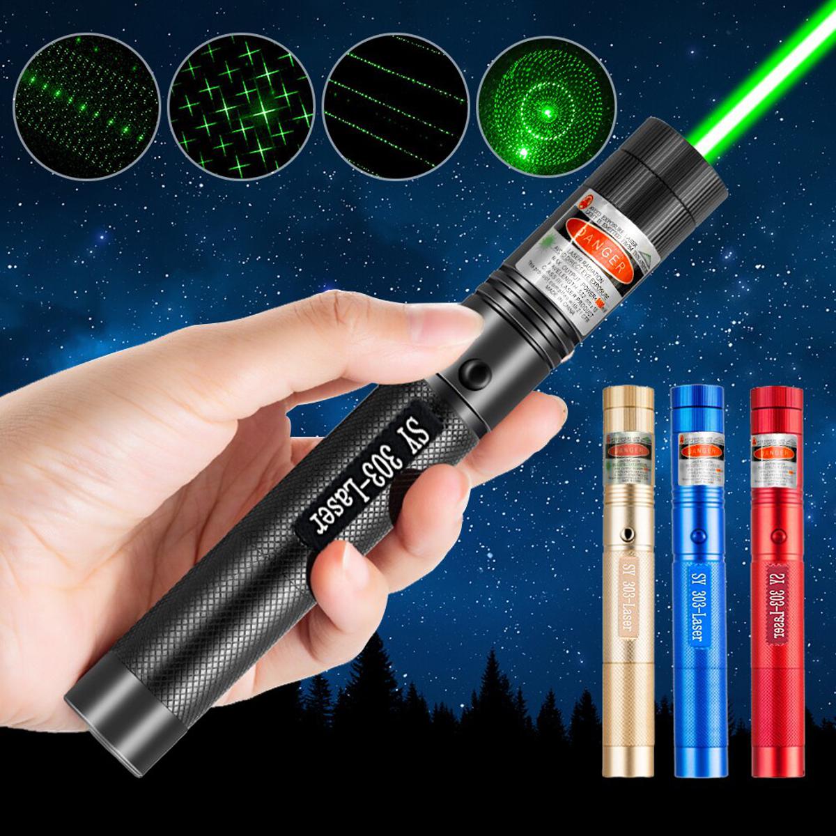 【2023】 Distress signal lamp Powerful visible 5000m 532nm Green 650nm Red Sight Military pointer Powerful Adjustable Focus pen Head