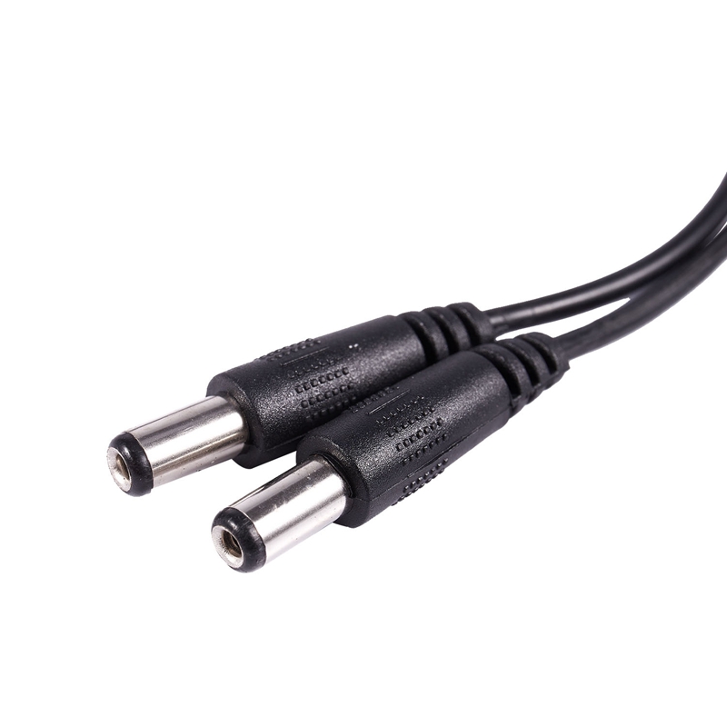 5.5x2.1mm 1 to 2 M/F DC Power Splitter Cable for Security CCTV Camera. 
