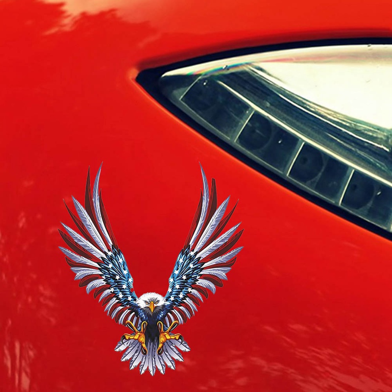 【DATA FROG Global MALL】13*15cm Car Accessories Motorcycle Graphics Bald Eagle American Car Bumper/ Truck Vinyl Sticker. 