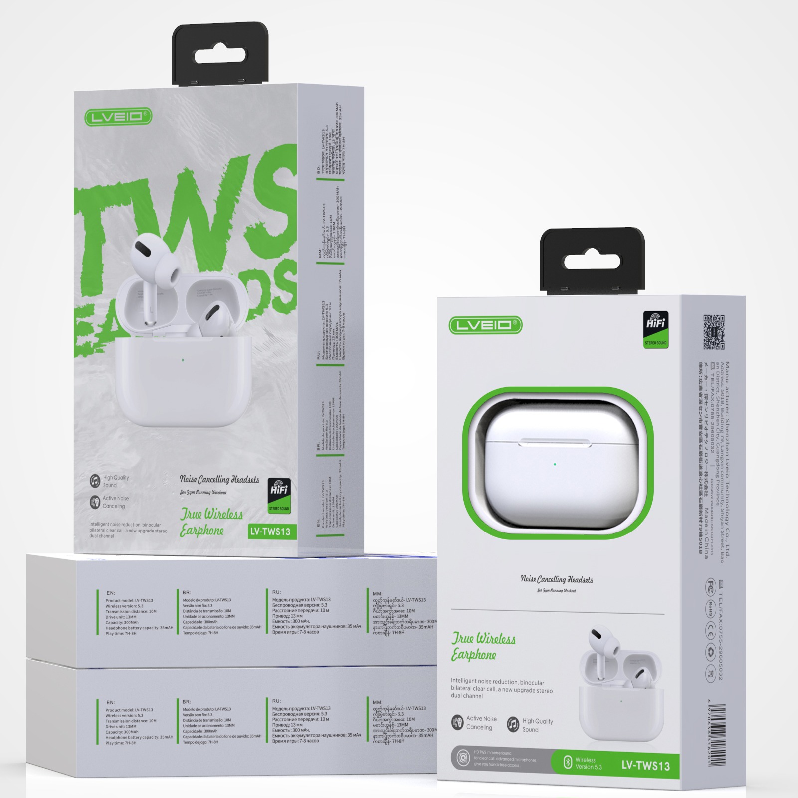 LVEIO LV-TWS13 True wireless stereo Bluetooth earphones. 