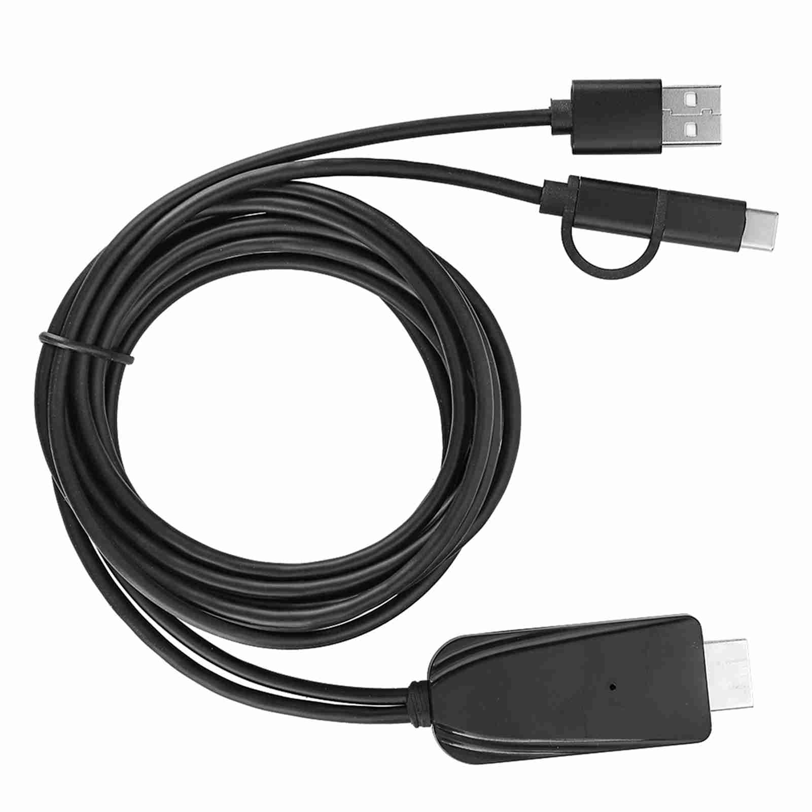 USB/Type-C 2M HDMI Cable, USB-C to HDMI Screen Mirroring Cabl Support Bluetooth/Miraplug APP for Monitor for TV. 