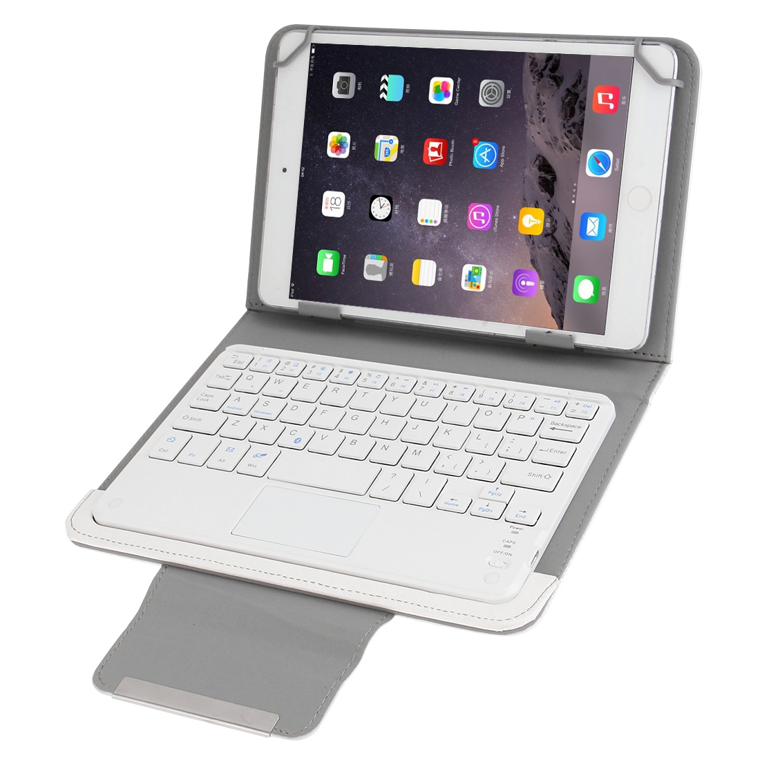 Universal Detachable Magnetic Bluetooth Touchpad Keyboard Leather Tablet Case With Holder For 10.1 inch iSO & Android & Windows Tablet PC