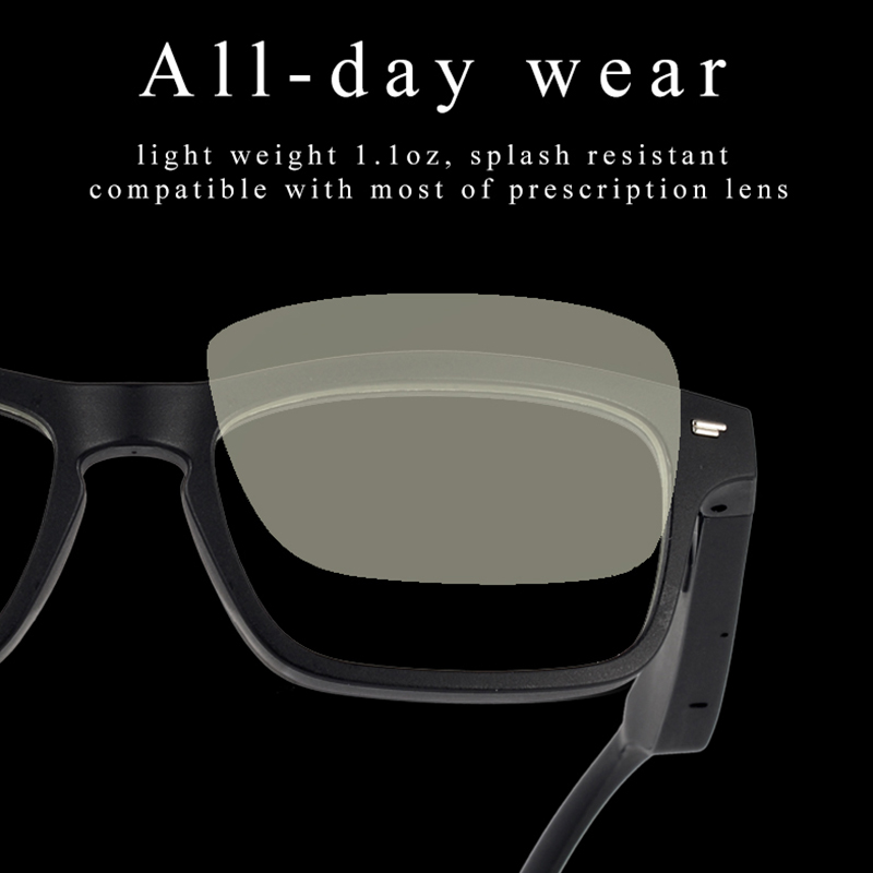 2023 KY01 Smart Glasses - Anti-blue UV Lens Bluetooth Music Player CE ROHS Certification IPX5 Smart Creative Electronics glass. 